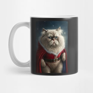 Cool Cat portrait Christmas vibes Mug